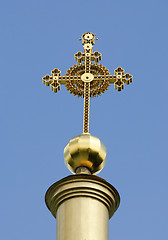 Image showing Cross Svyato-Uspenskiy Cathedral. Ukraine .Poltava
