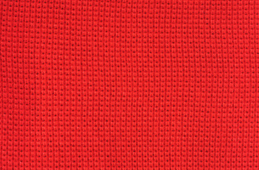 Image showing Fabric red wool background  Jersey makro.