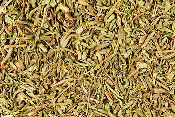 Image showing herb thyme to use as food background 