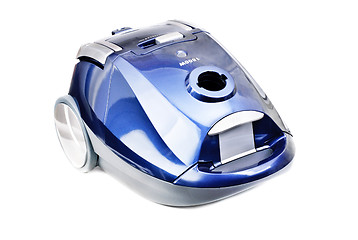 Image showing Blue-gray vacuum cleaner isolated on white background 