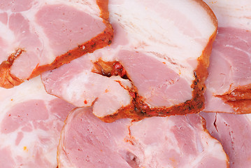 Image showing Bacon sliced as  fine  food  background 