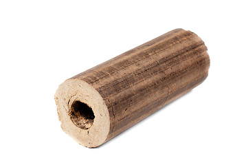 Image showing briquettes firewood isolation on white