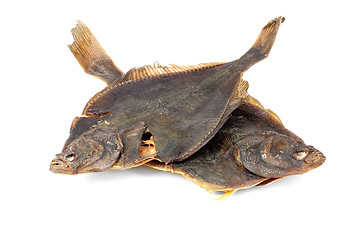 Image showing Salted flounder isolated on the white background 