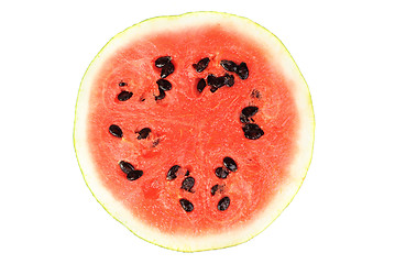 Image showing slice of watermelon isolated on white background 