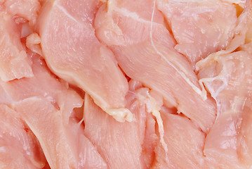 Image showing chicken meat sliced as food background