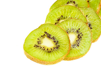 Image showing kiwi fruit sliced isotated on a white background 