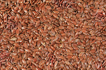 Image showing close up of flax seeds food background