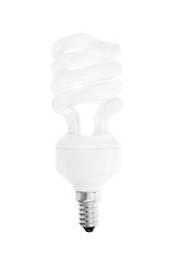 Image showing Energy saving light bulb on white bakground 