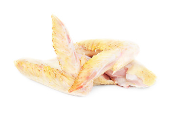 Image showing Raw chicken wings isolated on white background 