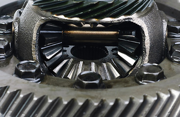 Image showing The differential gear close-up shot