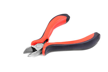 Image showing red-black nippers isolated  on white background 