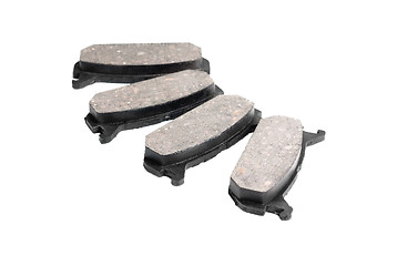 Image showing four brake pads, isolatet on white 