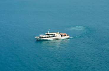 Image showing A small ship in the sea near the Yalta. Crimea.Ukraine