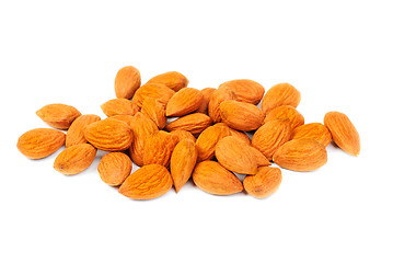 Image showing Dried almonds  isolated on a white background 