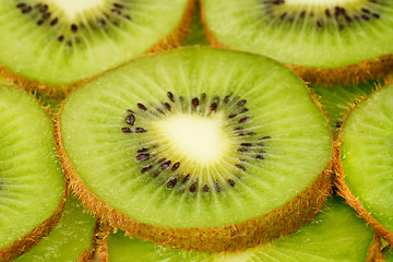 Image showing slices of kiwi fruit background