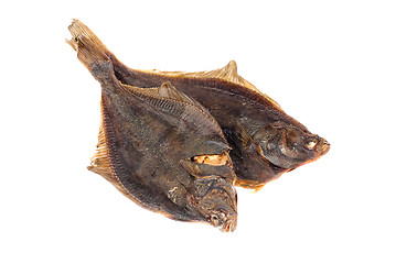 Image showing Salted flounder isolated on the white background 