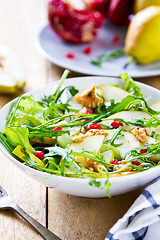 Image showing Pear with Pommegranate and Rocket salad