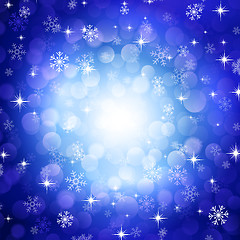 Image showing blue snowflakes