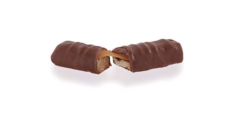 Image showing Closeup of small chocolate bar