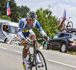 Image showing The Cyclist Sergey Lagutin