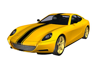 Image showing Yellow Sportscar