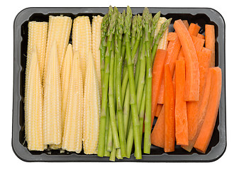 Image showing fresh vegetables in a plastic box