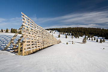 Image showing snow fence