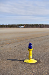 Image showing Light on taxiway