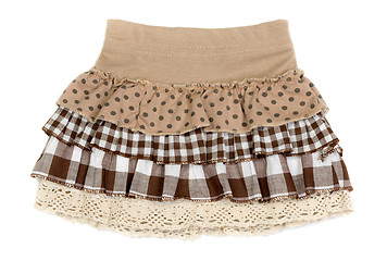 Image showing beige skirt with ruffles