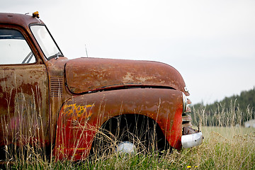 Image showing vintage car abandoned