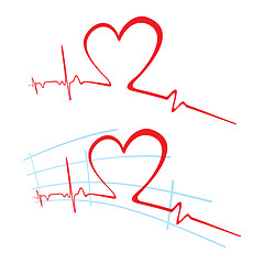 Image showing EKG of love