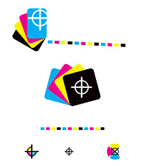 Image showing Set of CMYK designs