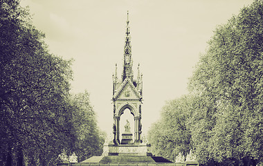 Image showing Vintage sepia Albert Memorial, London