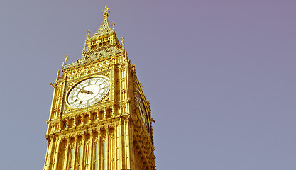 Image showing Retro looking Big Ben London