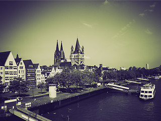 Image showing Vintage sepia Koeln panorama