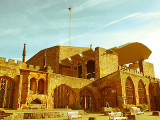 Image showing Retro looking Coventry Cathedral