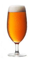Image showing wet Glass of beer