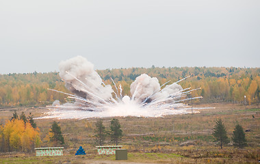 Image showing Explosion of a thermite bomb