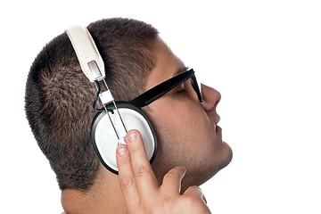 Image showing Teen Listening to Music