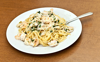 Image showing Calamari Shrimp Pasta Dish