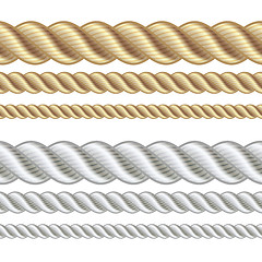 Image showing Set of different thickness ropes