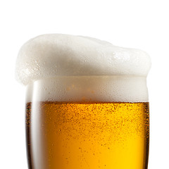 Image showing Beer in glass isolated on white background