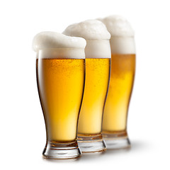 Image showing Beer in glasses isolated on white background