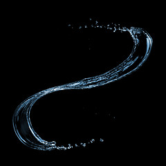 Image showing water splash isolated on black background