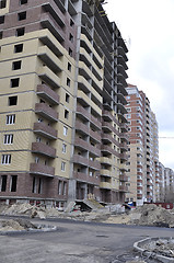 Image showing Construction of the monolithic and brick house