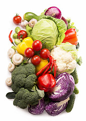 Image showing Collection of fresh vegetables