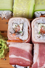 Image showing Sushi roll set