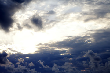 Image showing Sky with clouds at summer evening 