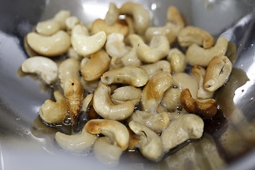 Image showing Cashew nuts frying