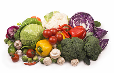 Image showing Collection of fresh vegetables